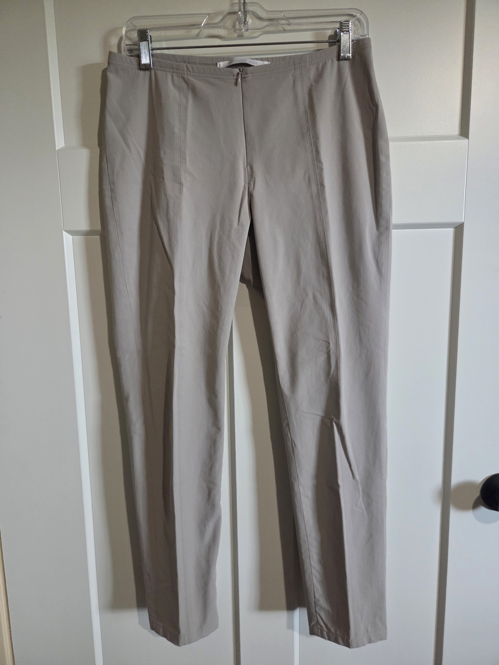 RAFFAELLO ROSSI Slim Stretch Pants in Light Taupe